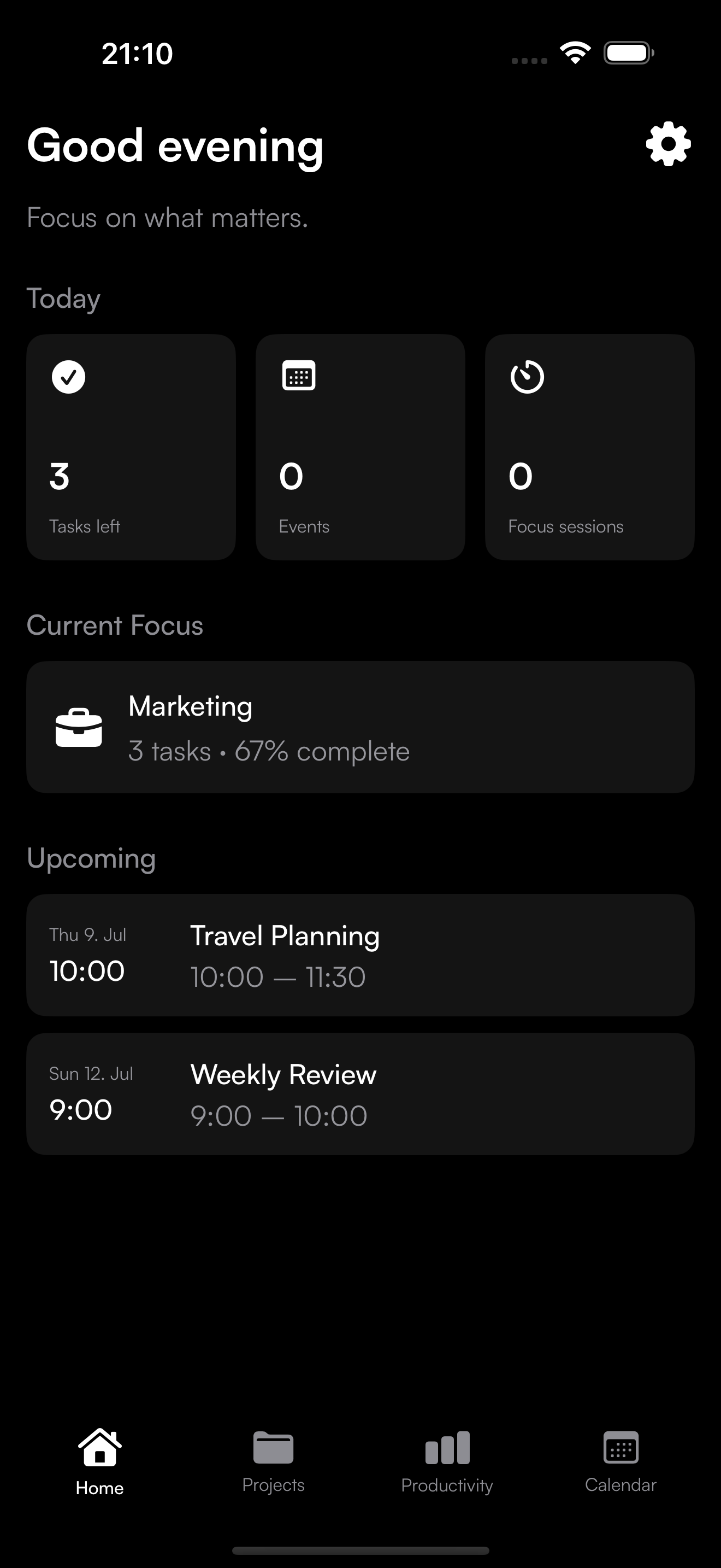 Minimalist Dashboard